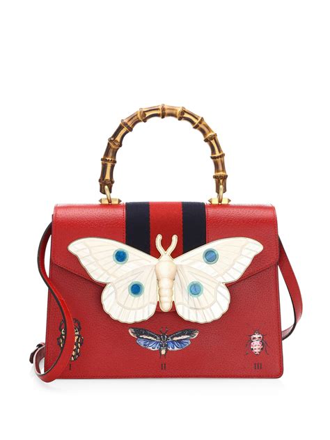 red gucci bag|red gucci bag with butterfly.